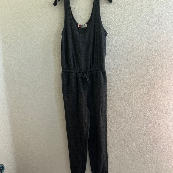 Free People Beach Bicoastal Heathered Charcoal Jumpsuit - Picture 5 of 13